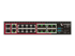 Model OM1308-8E, 8x RS232 X1 or X2 software selectable ports + 8x 1GbE switched, 2x 1GbE/SFP combo, 2x USB 3.0, ARM 1.6GHz 4-core 4GB mem 32GB flash, TPM 2.0, Docker support, barrel threaded DC jacks, 450047 Power Brick and C14 Power cable, - atrás